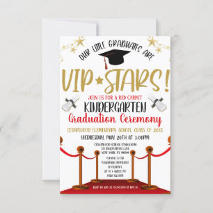 Hollywood Red Carpet Theme Graduation Invitation