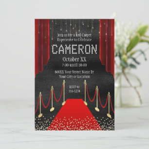 Hollywood Red Carpet VIP Party Invitation
