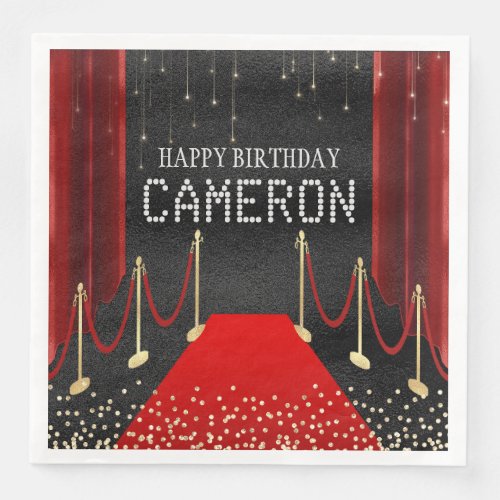 Hollywood Red Carpet VIP Party Paper Dinner Napkins