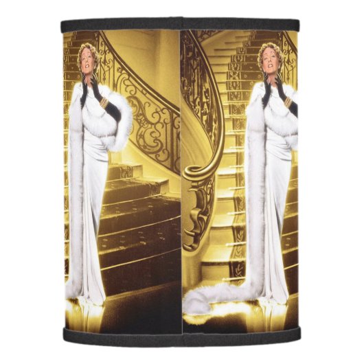 Hollywood Regency Silent Movie Diva Lamp Shade (Back)