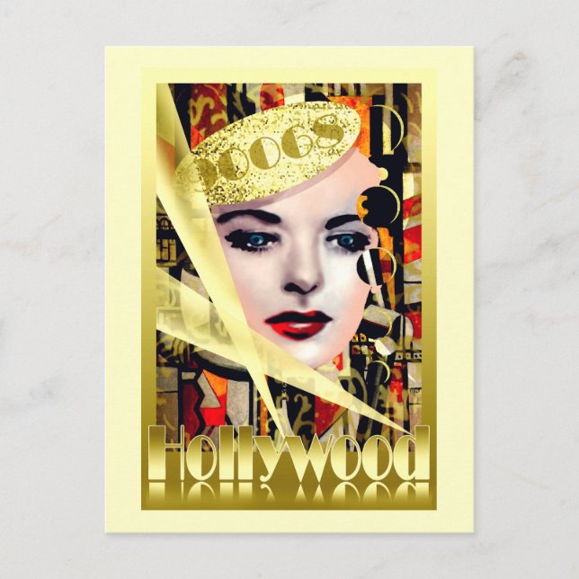 Hollywood Retro Vintage Style Postcard (Front)
