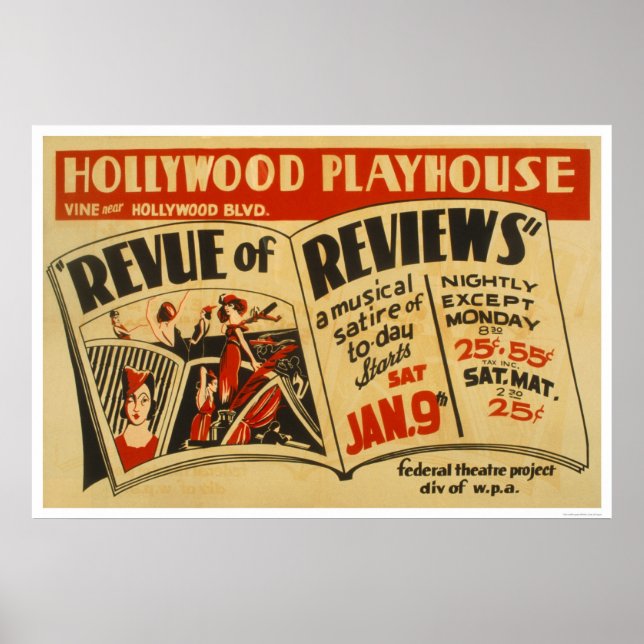 Hollywood Revue Musical 1937 WPA Poster (Front)