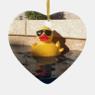 Hollywood Rubber Duckie Ceramic Ornament