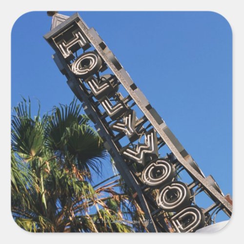Hollywood sign Los Angeles California Square Sticker