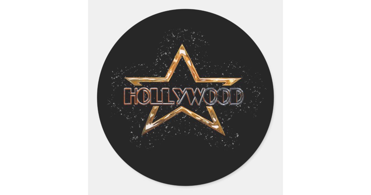 Hollywood Star Classic Round Sticker | Zazzle.com