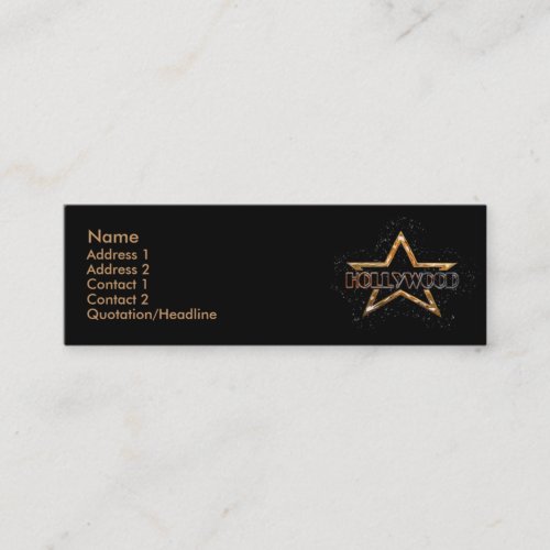 Hollywood Star Business Card