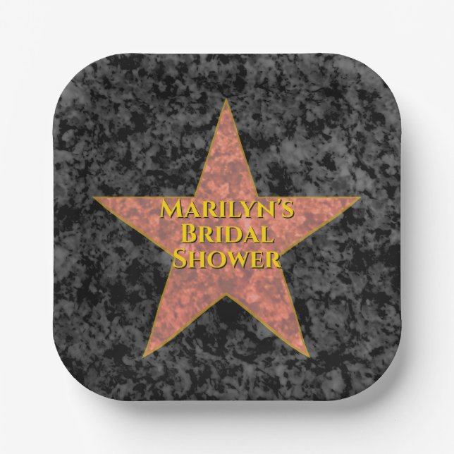 Hollywood Star Paper Plates (Front)