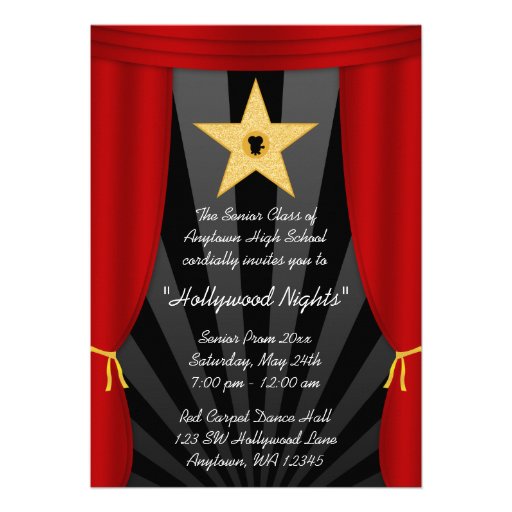 Hollywood Star Invitations 10