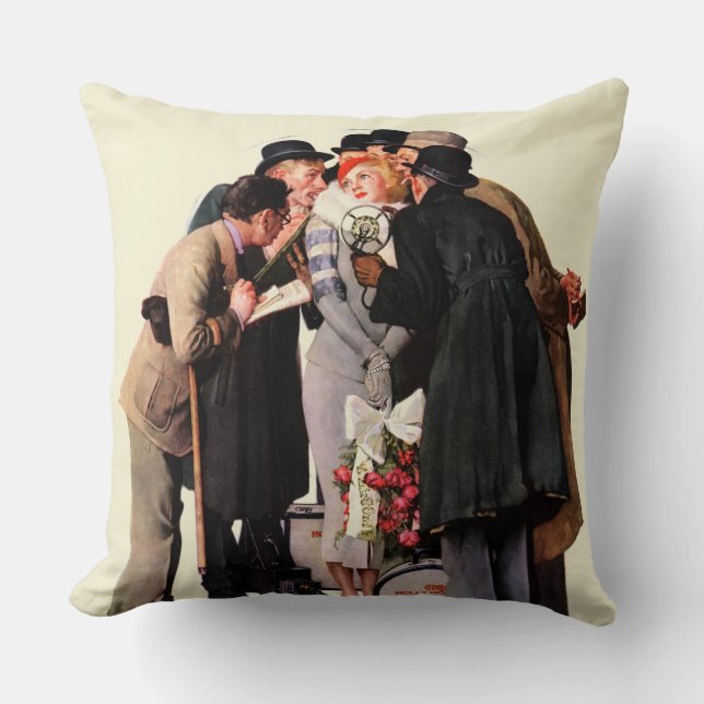 Hollywood Starlet Throw Pillow (Front)