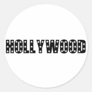 Hollywood Stars Sign Classic Round Sticker