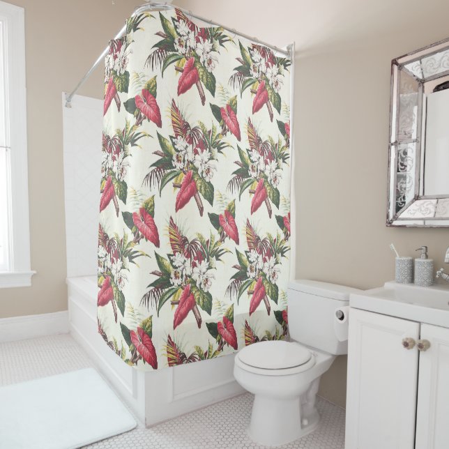 Hollywood Tropical Shower Curtain (In Situ)