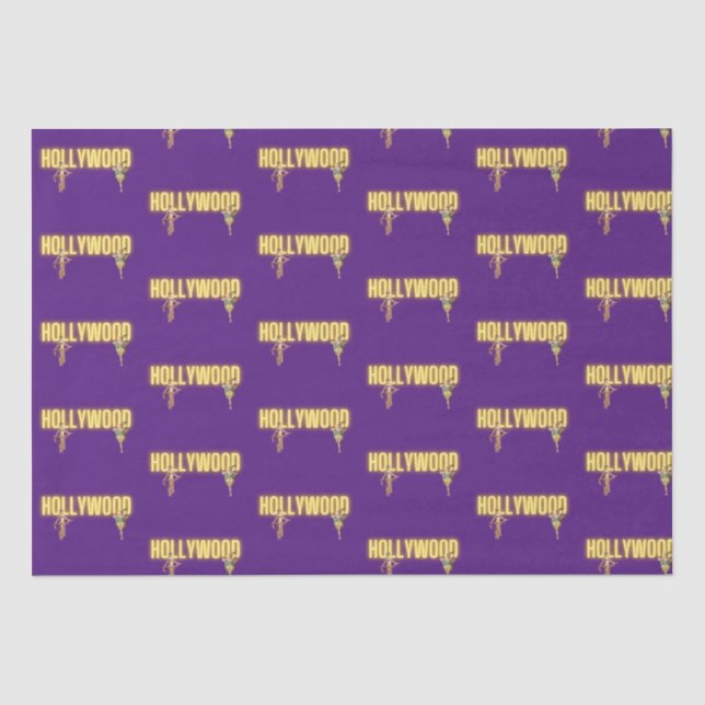Hollywood Vintage Beauties & Neon  Tissue Paper (Front)