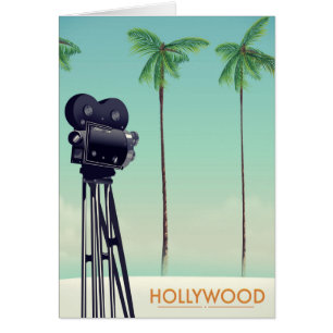 Hollywood Vintage camera Travel poster Cards