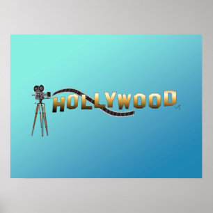 Hollywood Vintage Director Movie Camera Poster
