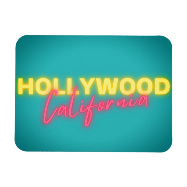 Hollywood Vintage Neon Lights  Magnet (Horizontal)