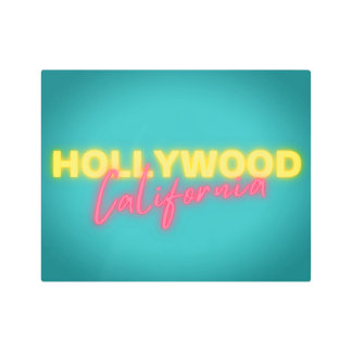 Hollywood Vintage Neon Lights Metal Print