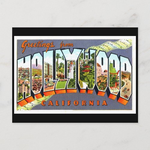 Hollywood Vintage Postcard