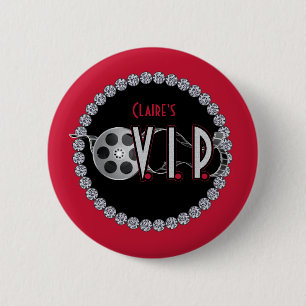 Hollywood VIP Birthday Button