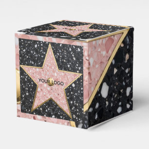 Hollywood Walk of Fame Square Coaster Favor Boxes