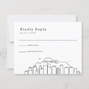 Hollywood Wedding   Stylized Skyline RSVP