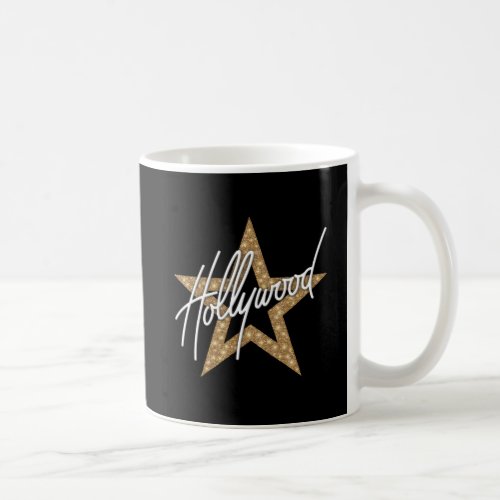 Hollywood White Hand Script With Star Coffee Mug