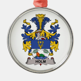 Holm Family Crest Metal Ornament