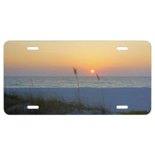 Holmes Beach Sunset License Plate