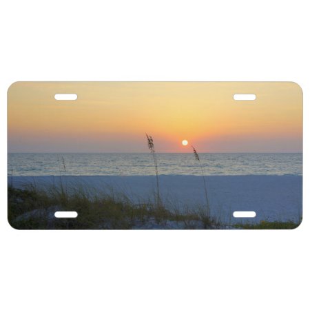 Holmes Beach Sunset License Plate