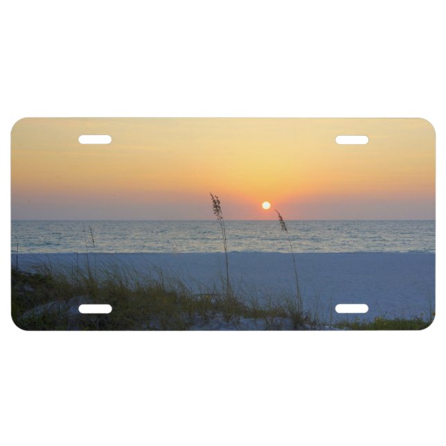 Holmes Beach Sunset License Plate (Front)