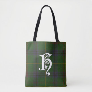 Holmes Clan Tartan Monogram Tote Bag
