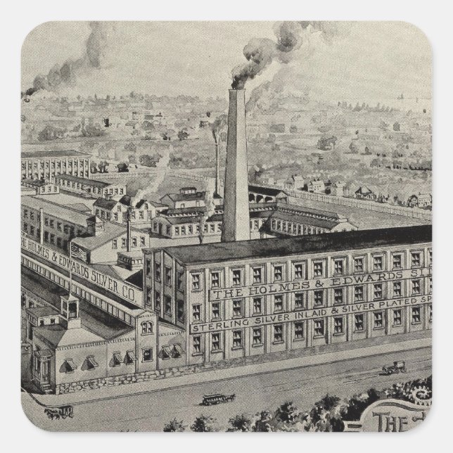 Holmes & Edwards Silver Co Square Sticker (Front)
