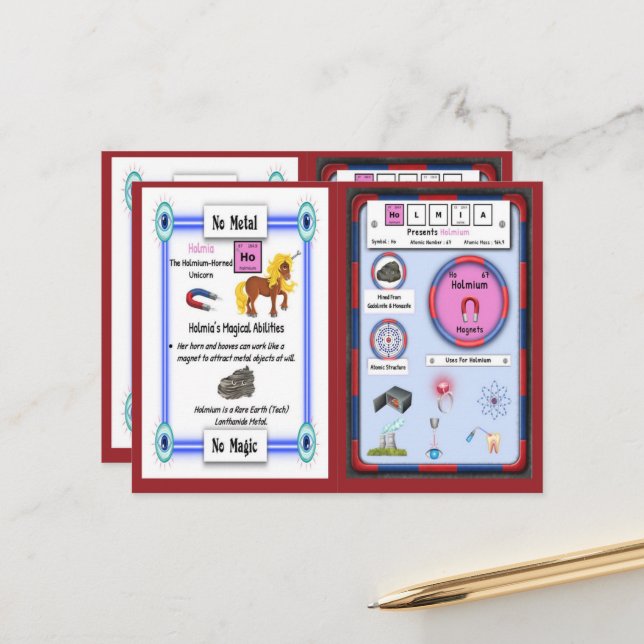 Holmia - Holmium Horn Unicorn Game Card (Front/Back In Situ)