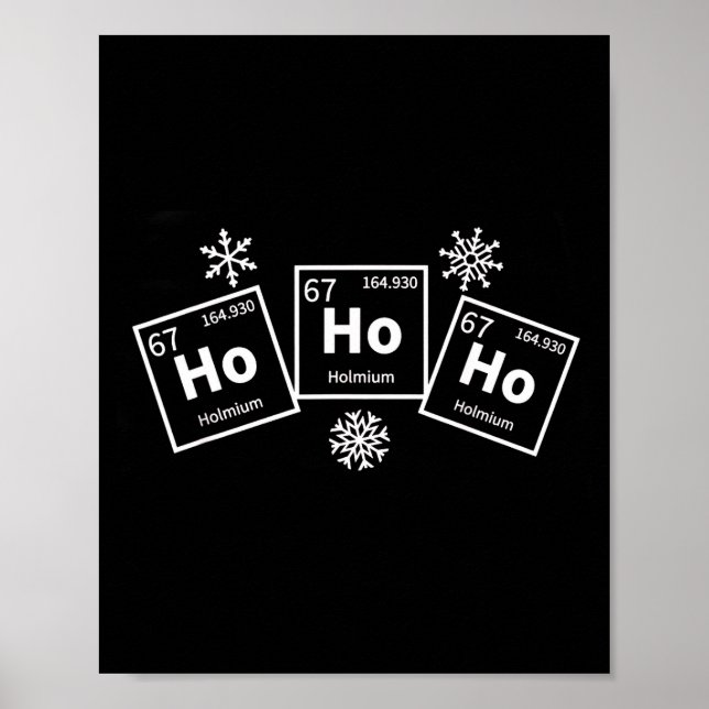 Holmium Chemistry Element 67 Science Xmas Periodic Poster (Front)