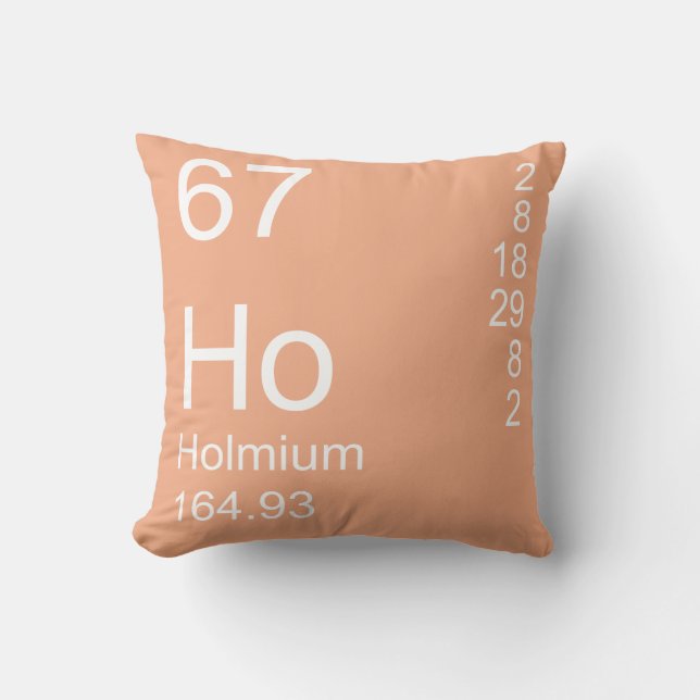Holmium Throw Pillow (Front)