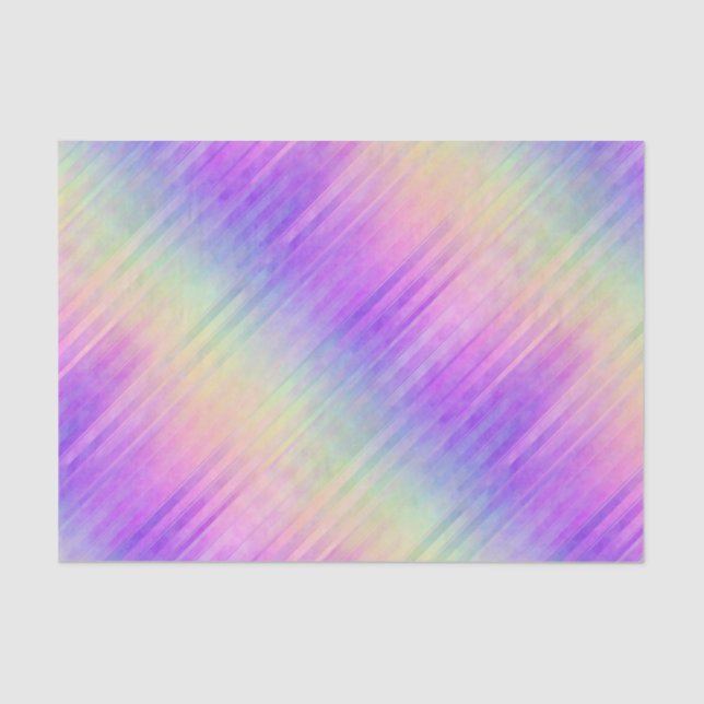 holo rainbow pinstripe : tissue paper (Front)