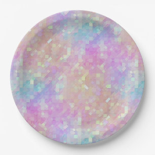 holo sparkle mosaic : paper plates