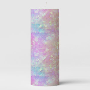 holo sparkle mosaic : pillar candle