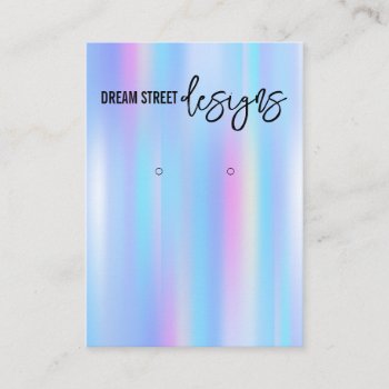 Holo Trendy Earring Display Card by TwoTravelledTeens at Zazzle