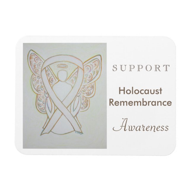 Holocaust Remembrance Awareness Ribbon Magnet (Horizontal)