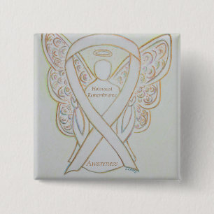 Holocaust Remembrance Awareness White Ribbon Pin