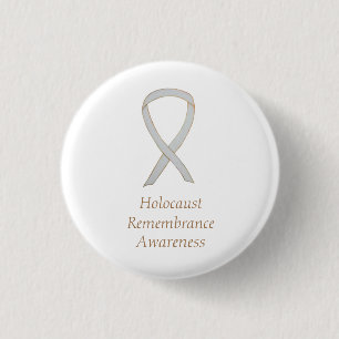 Holocaust Remembrance Awareness White Ribbon Pin