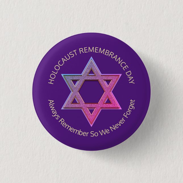 Holocaust Remembrance Day Button (Front)