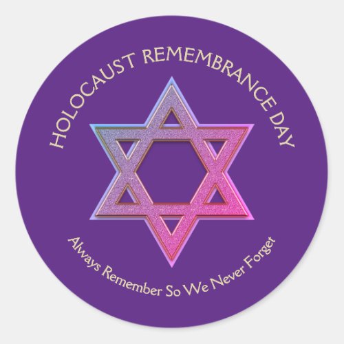 Holocaust Remembrance Day Classic Round Sticker
