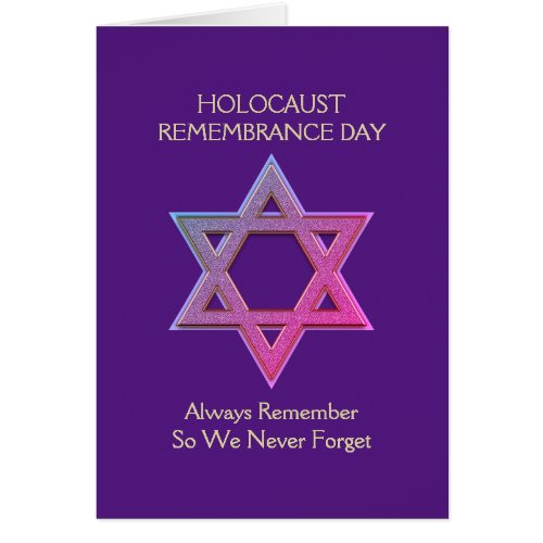 Holocaust Remembrance Day Memorial Card
