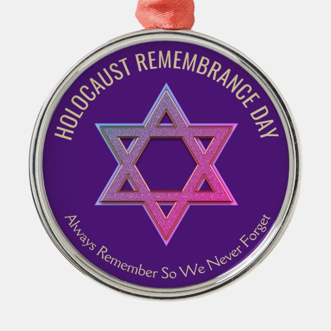 Holocaust Remembrance Day Metal Ornament (Front)