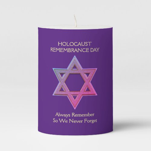 Holocaust Remembrance Day Pillar Candle