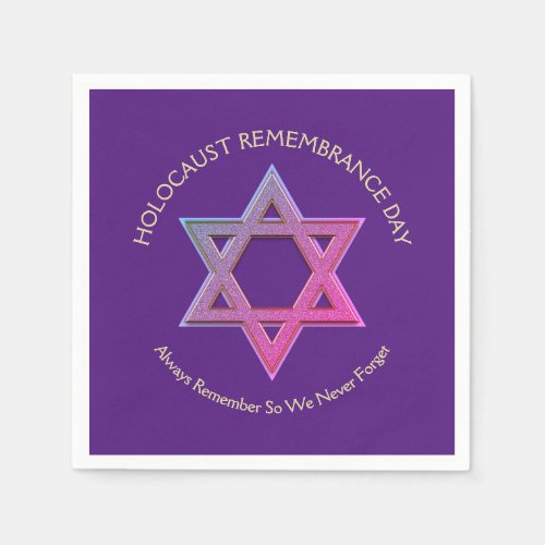 Holocaust Remembrance Day YOM HASHOAH Napkins