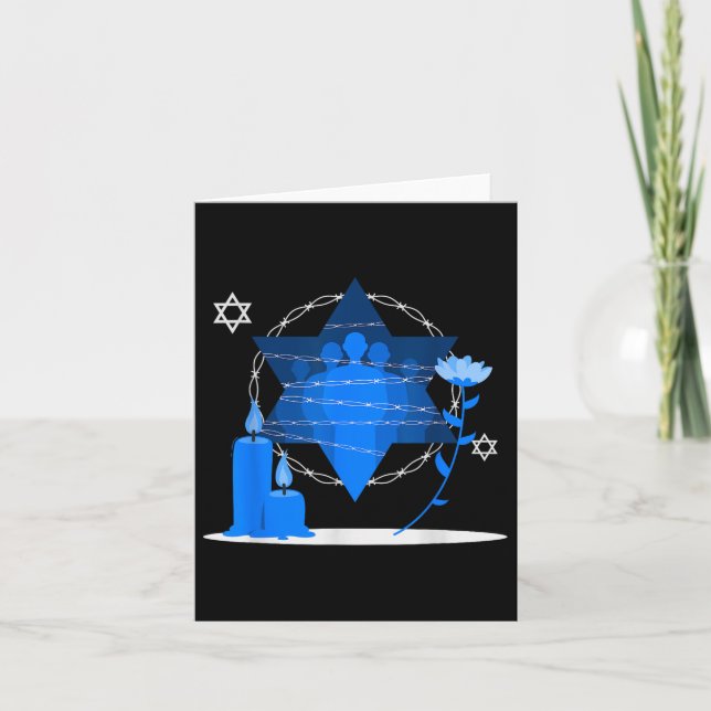 Holocaust Remembrance Memorial Day - Yom Hashoah  Card (Front)