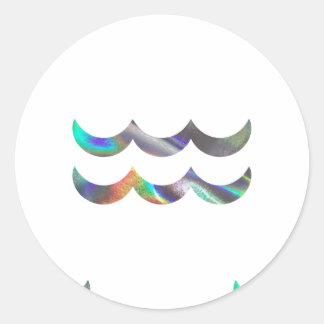 hologram Aquarius Classic Round Sticker