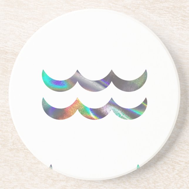 hologram Aquarius Drink Coaster (Front)